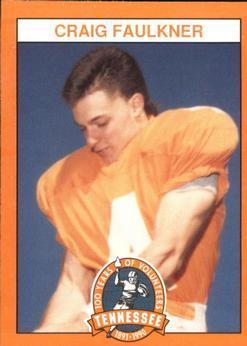 Craig Faulkner #19 Football Cards 1990 Tennessee Volunteers Centennial
