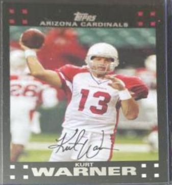 Kurt Warner #2 Football Cards 2007 Topps