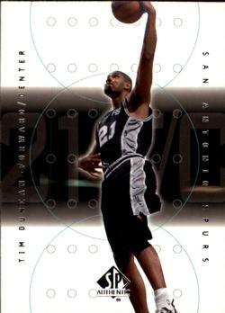 Tim Duncan #73 Basketball Cards 2000 SP Authentic