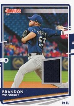 Brandon Woodruff #DM-BW Baseball Cards 2020 Panini Donruss Materials