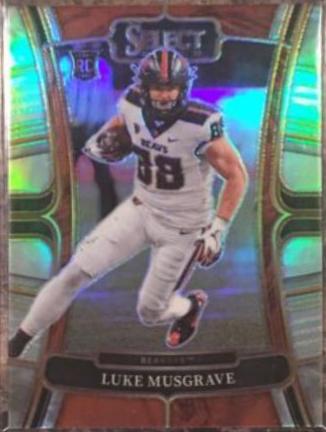 Luke Musgrave #19 Football Cards 2023 Panini Select Draft Picks