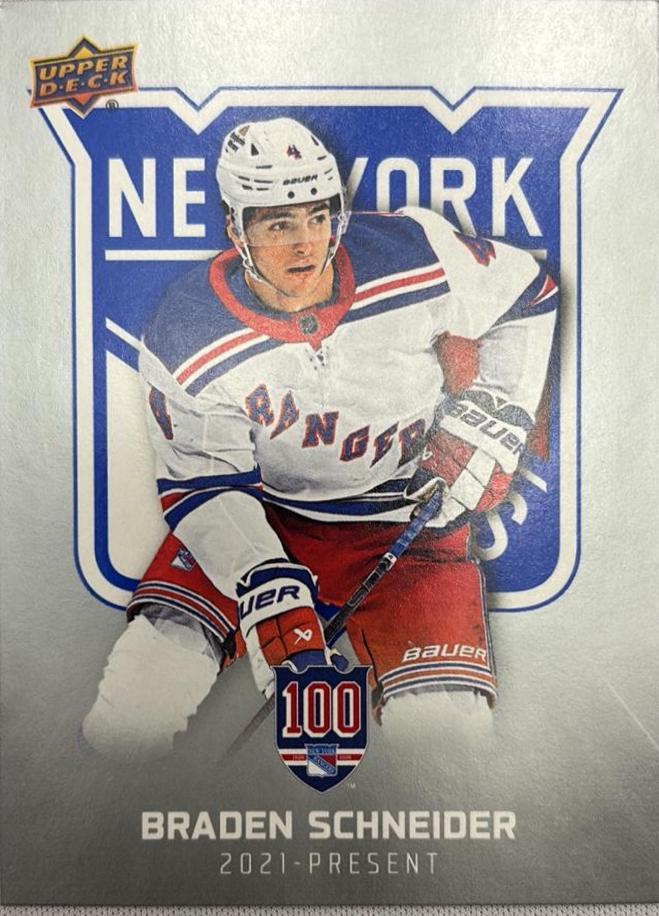 Braden Schneider #96 2025-26 Upper Deck New York Rangers Centennial Hockey