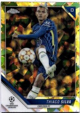 Thiago Silva #5 Soccer Cards 2021 Topps Chrome Sapphire UEFA Champions League