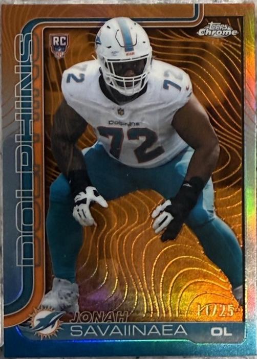 Jonah Savaiinaea [Orange Refractor] #380 Prices | 2025 Topps