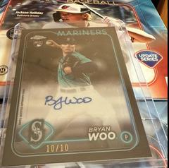 Bryan Woo [Black Refractor] #AC-BW Baseball Cards 2024 Topps Chrome Update Autograph Prices
