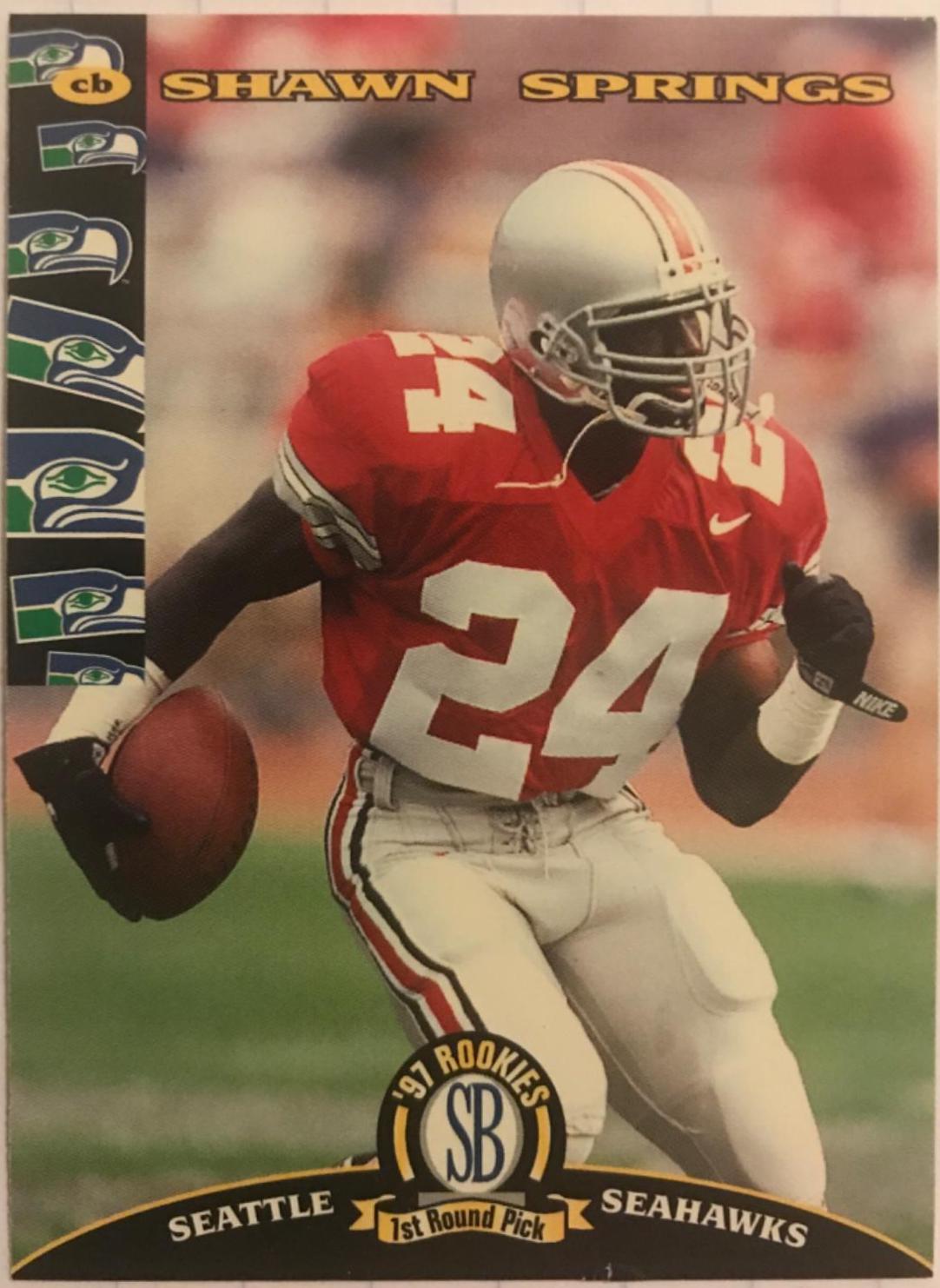 Shawn Springs #14 Football Cards 1997 Panini Score Board NFL Rookies