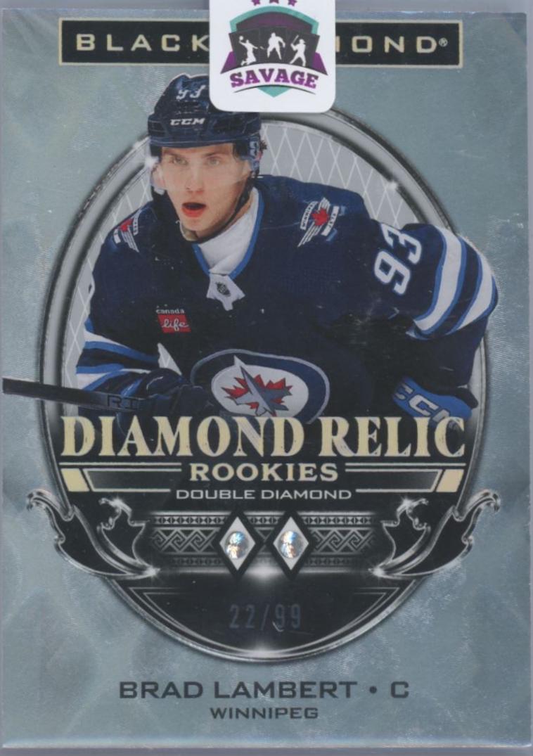 Brad Lambert #DD-BL Hockey Cards 2024 Upper Deck Black Diamond Debut Relics Jersey