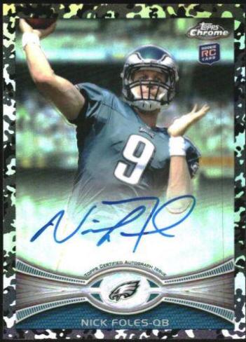 Nick Foles [Throwing Autograph Camouflage Refractor] #153