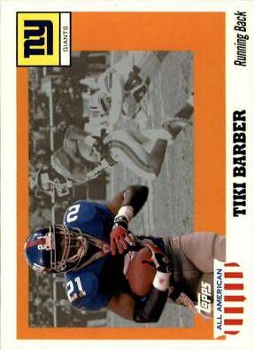 Tiki Barber #2 Football Cards 2003 Topps All American