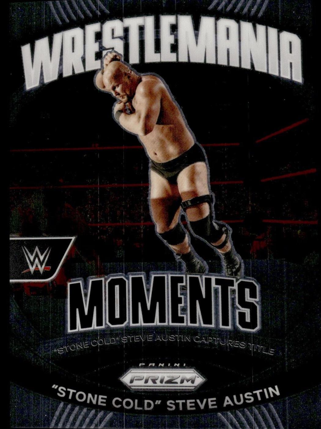 Stone Cold Steve Austin #7 Wrestling Cards 2024 Panini Prizm WWE WrestleMania Moments