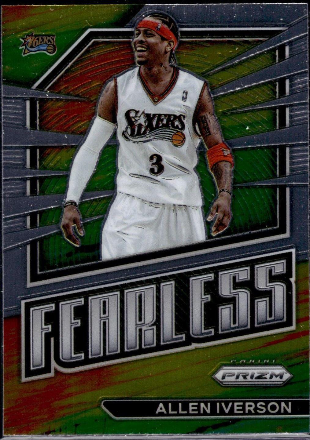 Allen Iverson #3 Basketball Cards 2022 Panini Prizm Fearless