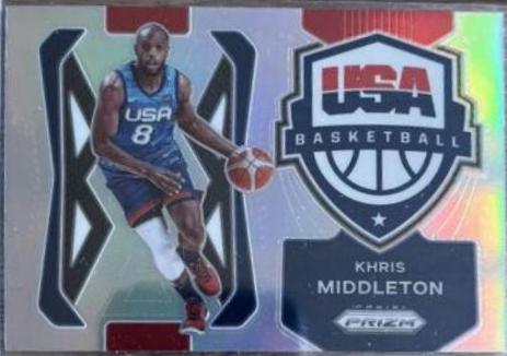 Khris Middleton [Silver Prizm] #5 Basketball Cards 2021 Panini Prizm USA