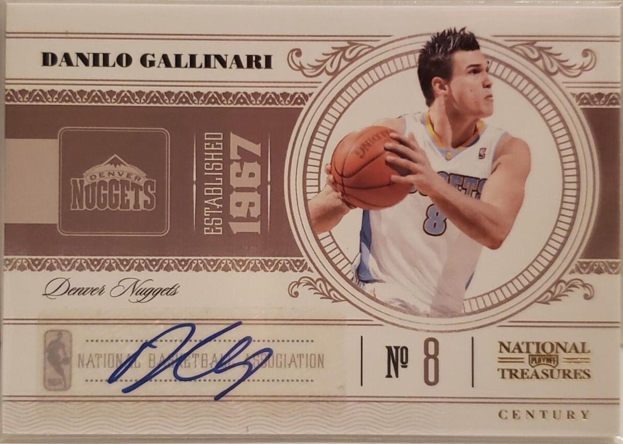 Danilo Gallinari #24 Basketball Cards 2010 Panini National Treasures