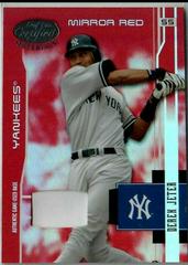 Derek Jeter [Mirror Red Materials] #121 Baseball Cards 2003 Leaf Certified Materials Prices