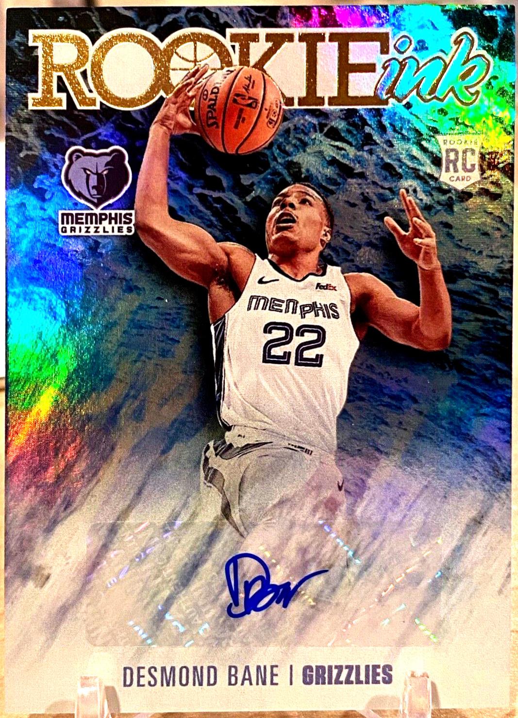 Desmond Bane #RI-DBN Basketball Cards 2020 Panini Hoops Rookie Ink