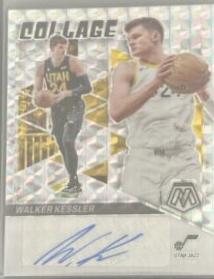 Walker Kessler #7 Basketball Cards 2023 Panini Mosaic Collage Autograph