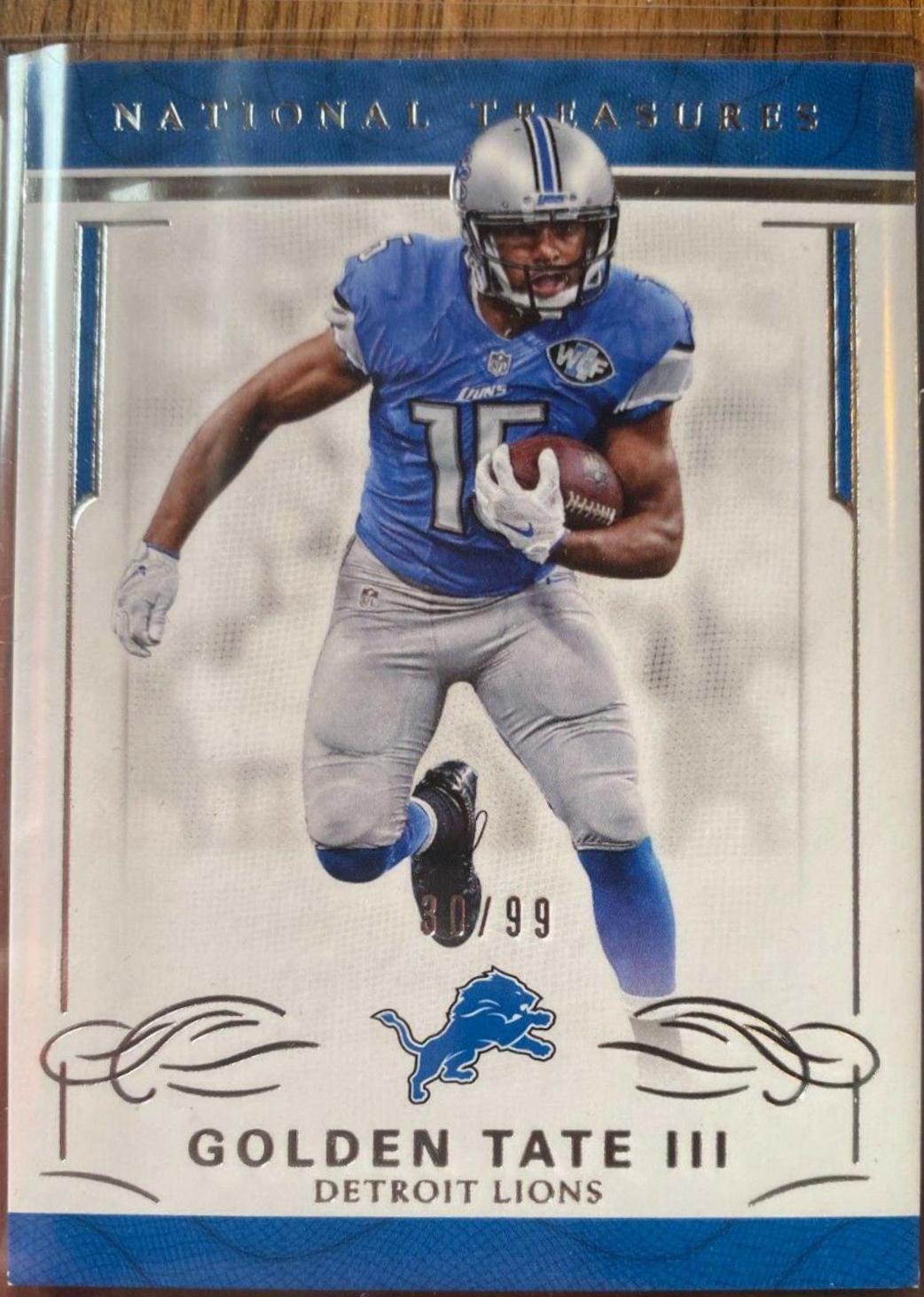 Golden Tate III #35 Football Cards 2016 Panini National Treasures