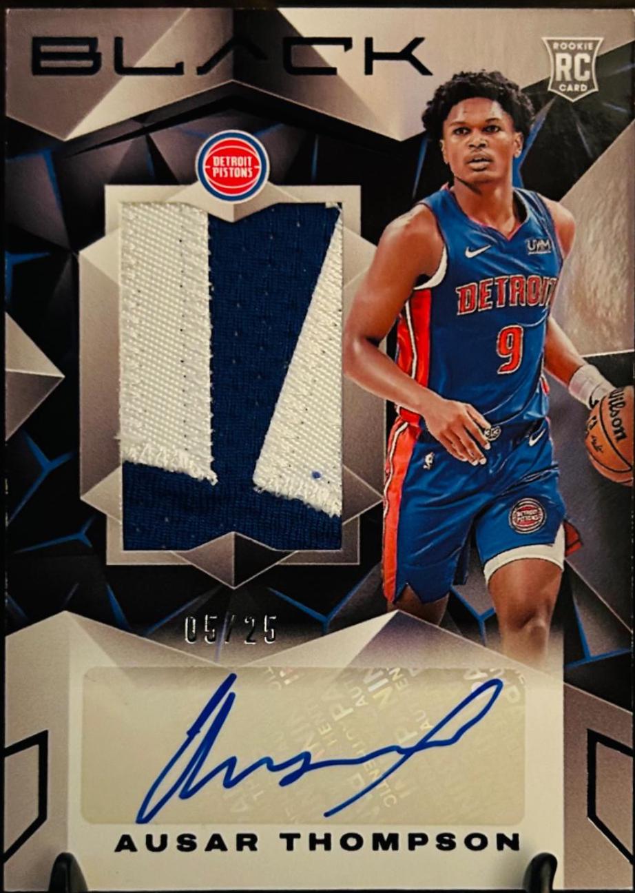 Ausar Thompson #RJA-AT Basketball Cards 2023 Panini Black Rookie Jumbo Memorabilia Autograph