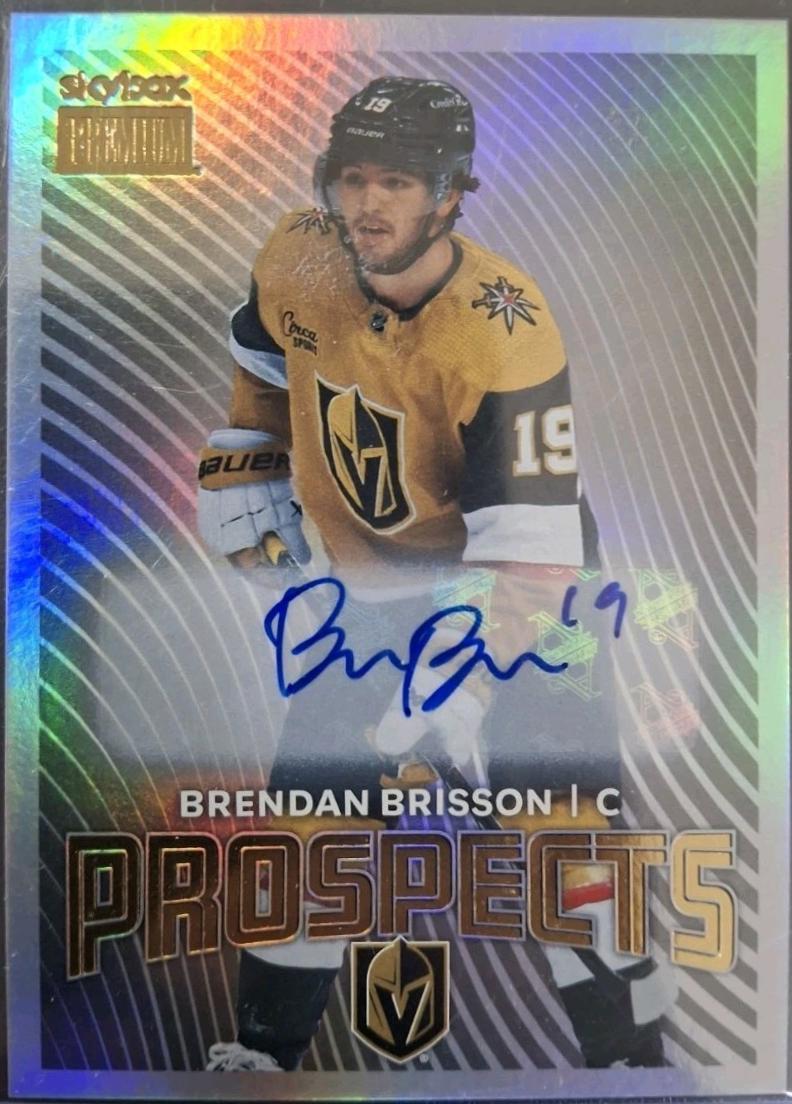 Brendan Brisson #PP-23 Hockey Cards 2024 SkyBox Metal Universe Premium Prospects Autograph
