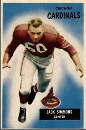 Jack Simmons #27 Football Cards 1955 Bowman