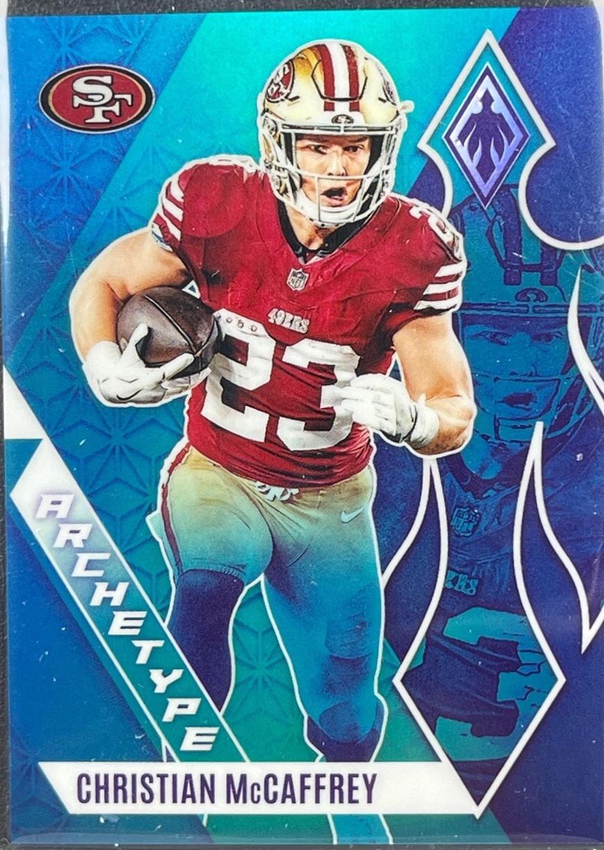 Christian McCaffrey #A-CMY Football Cards 2024 Panini Phoenix Archetype