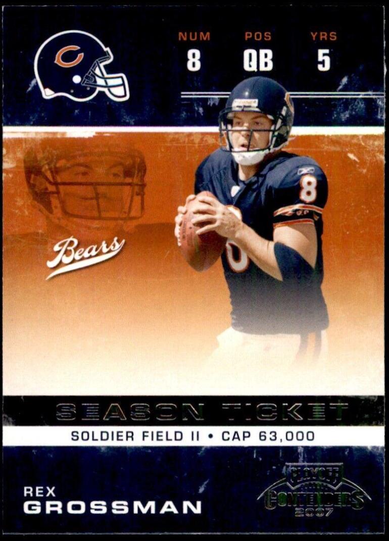 Rex Grossman #17 Football Cards 2007 Playoff Contenders
