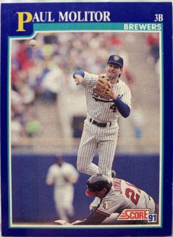 Paul Molitor #49 Baseball Cards 1991 Score