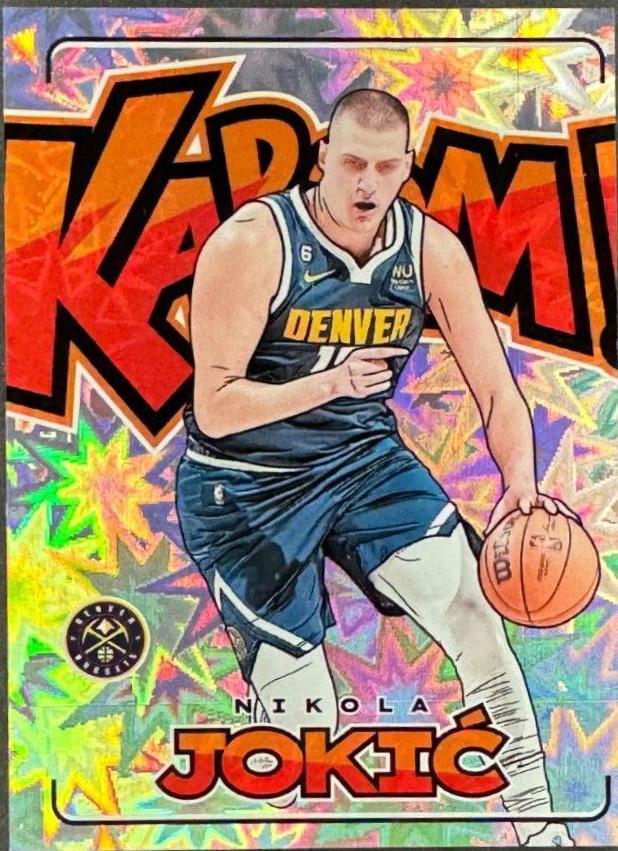 Nikola Jokic #9 Basketball Cards 2023 Panini Crown Royale Kaboom