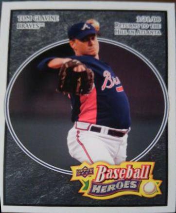 Tom Glavine #8 Baseball Cards 2008 Upper Deck Baseball Heroes