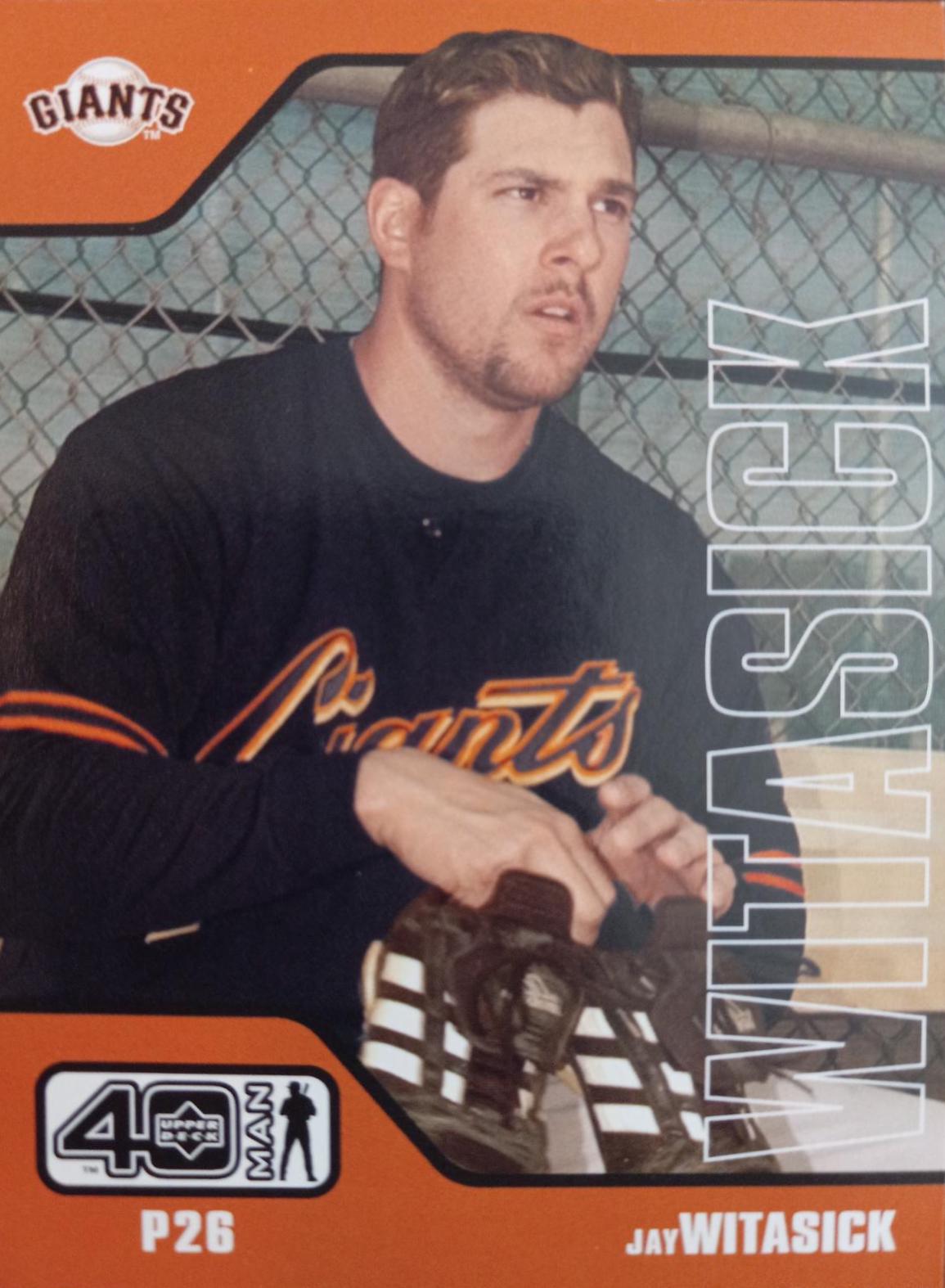 Jay Witasick #774 Baseball Cards 2002 Upper Deck 40 Man