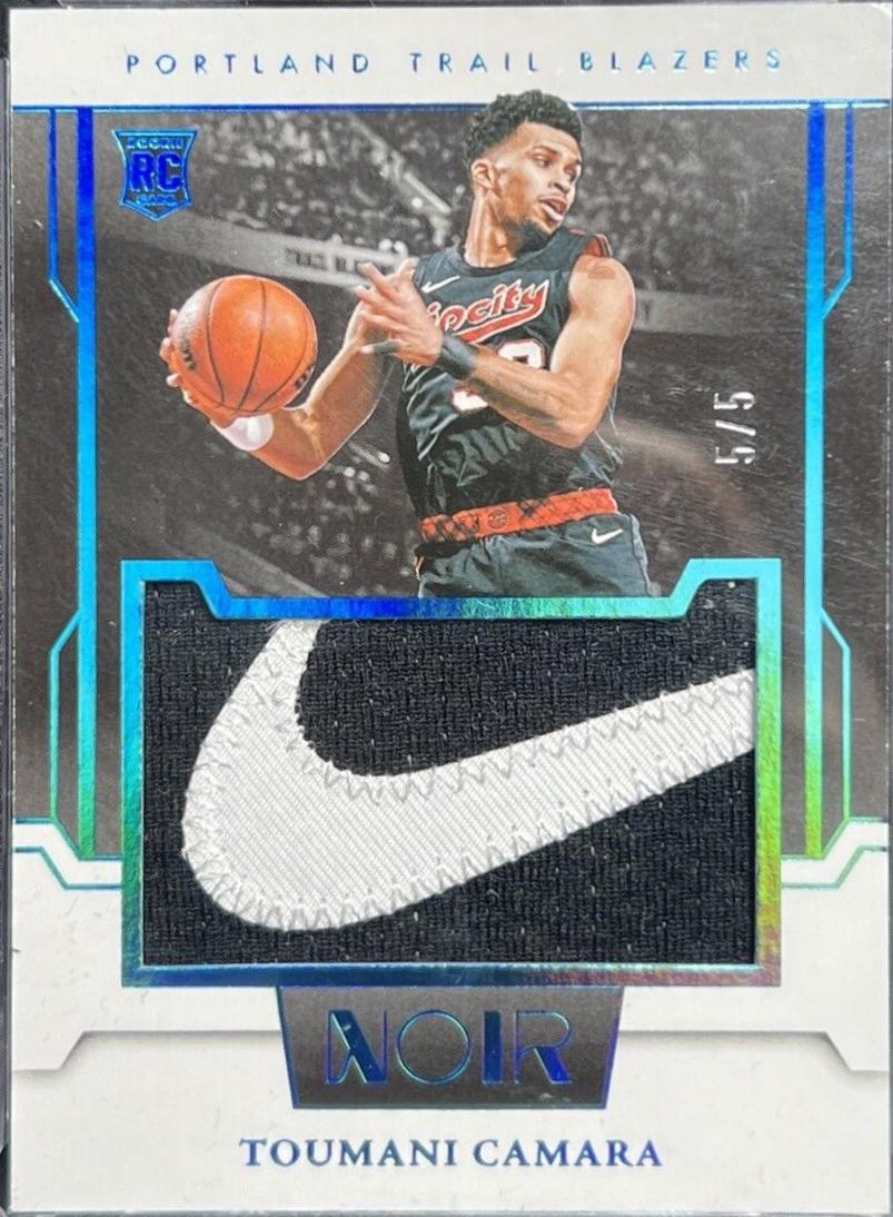 Toumani Camara #RJM-TOU 2023 Panini Noir Rookie Jumbo Material Basketball