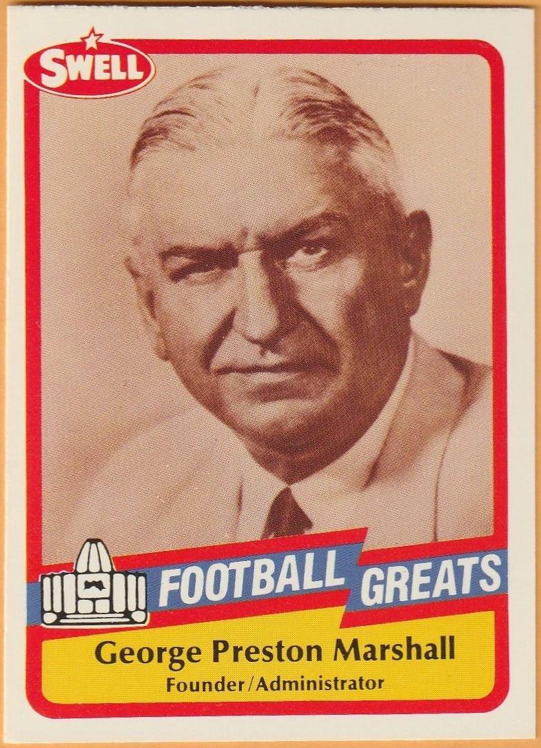 George Preston Marshall #13 Football Cards 1989 Swell Greats