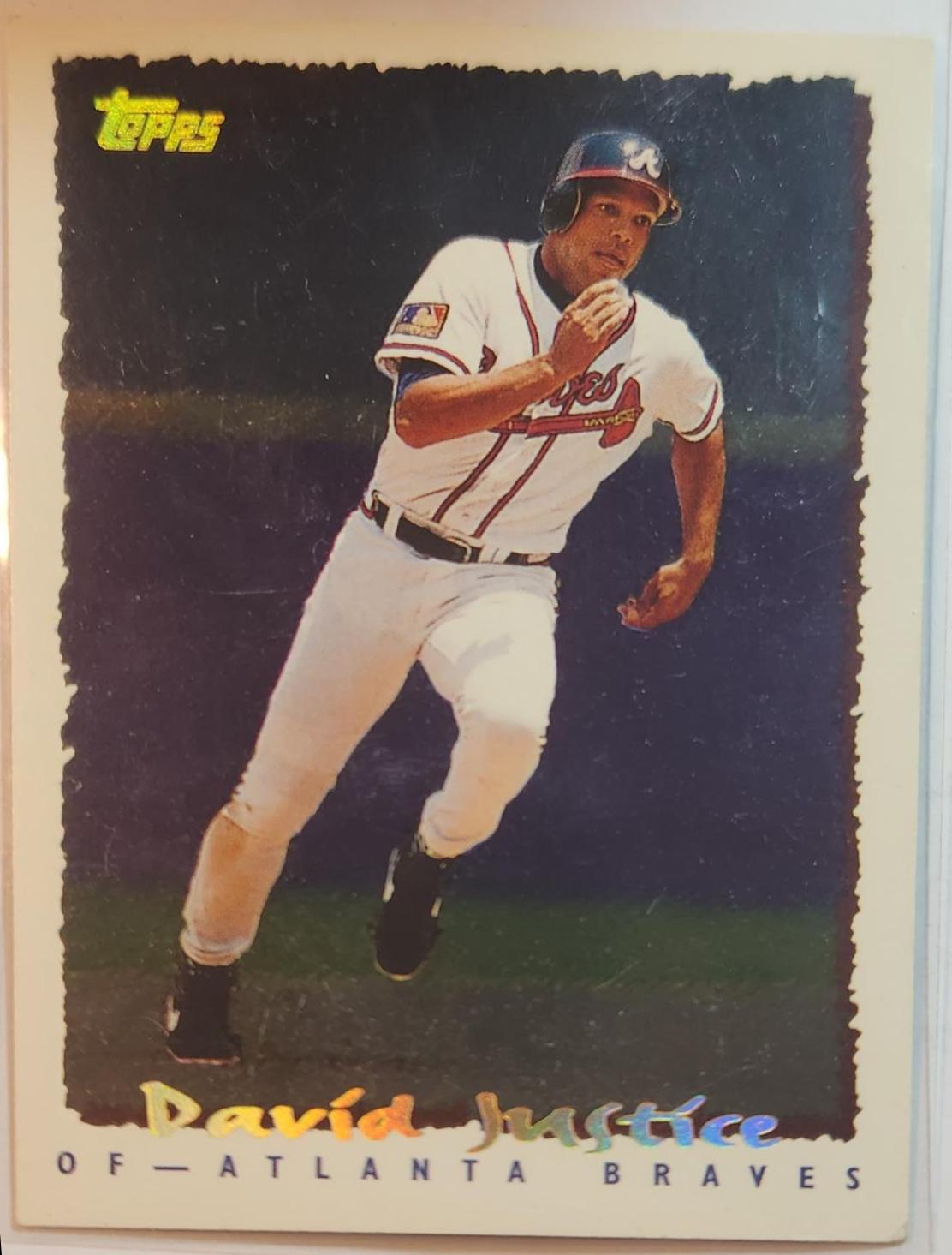David Justice #388 Baseball Cards 1995 Topps Cyberstats