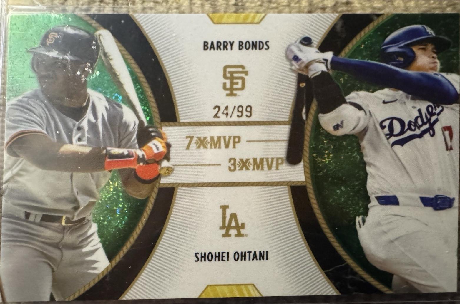 Shohei Ohtani / Barry Bonds [Green Stardust Foil] #D1