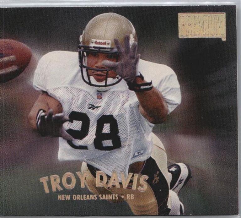 Troy Davis #217 Football Cards 1997 Skybox Premium