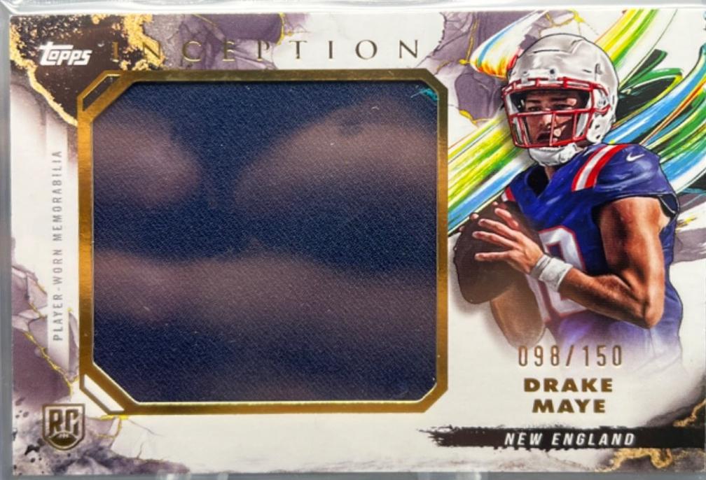 Drake Maye #RJR-DM Football Cards 2024 Topps Inception Rookie Jumbo Relic