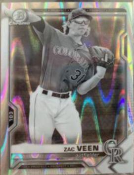 Zac Veen #BDC-150 2021 Bowman Draft Chrome Baseball