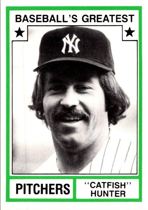 Catfish Hunter #25 Baseball Cards 1982 TCMA Greatest Pitchers