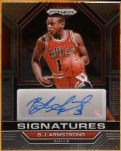 B. J. Armstrong #SIG-BJA Basketball Cards 2022 Panini Prizm Signatures