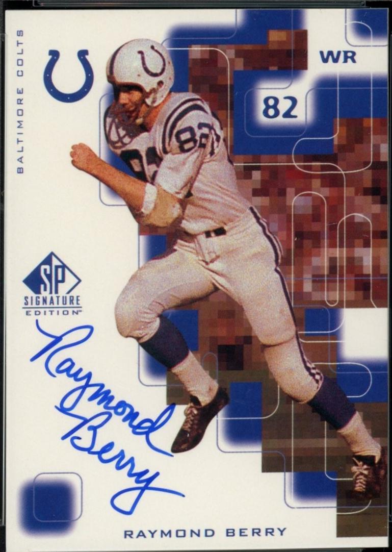 Raymond Berry #RY 1999 Sp Signature Autograph Football