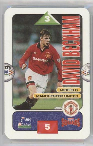 David Beckham Soccer Cards 1996 Hasbro Subbuteo Squads