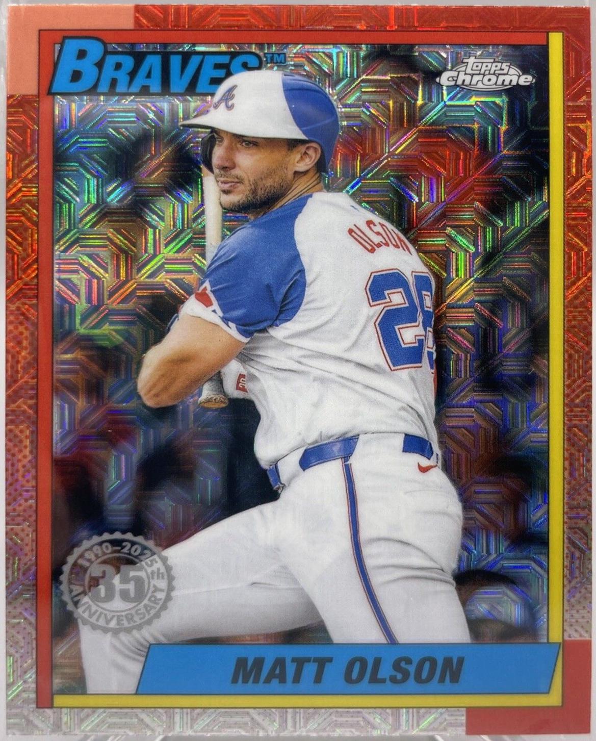 Matt Olson #T90C-23 Baseball Cards 2025 Topps 1990 Chrome