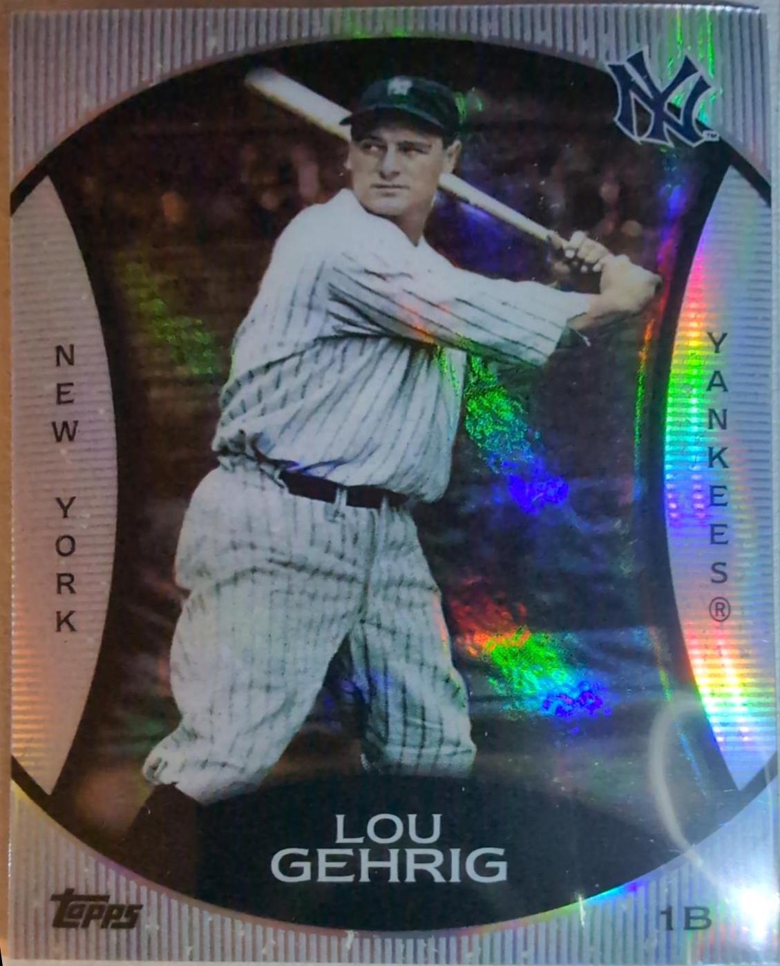 Louis Gehrig #PC20 Baseball Cards 2010 Topps Mickey Mantle Reprint Relics