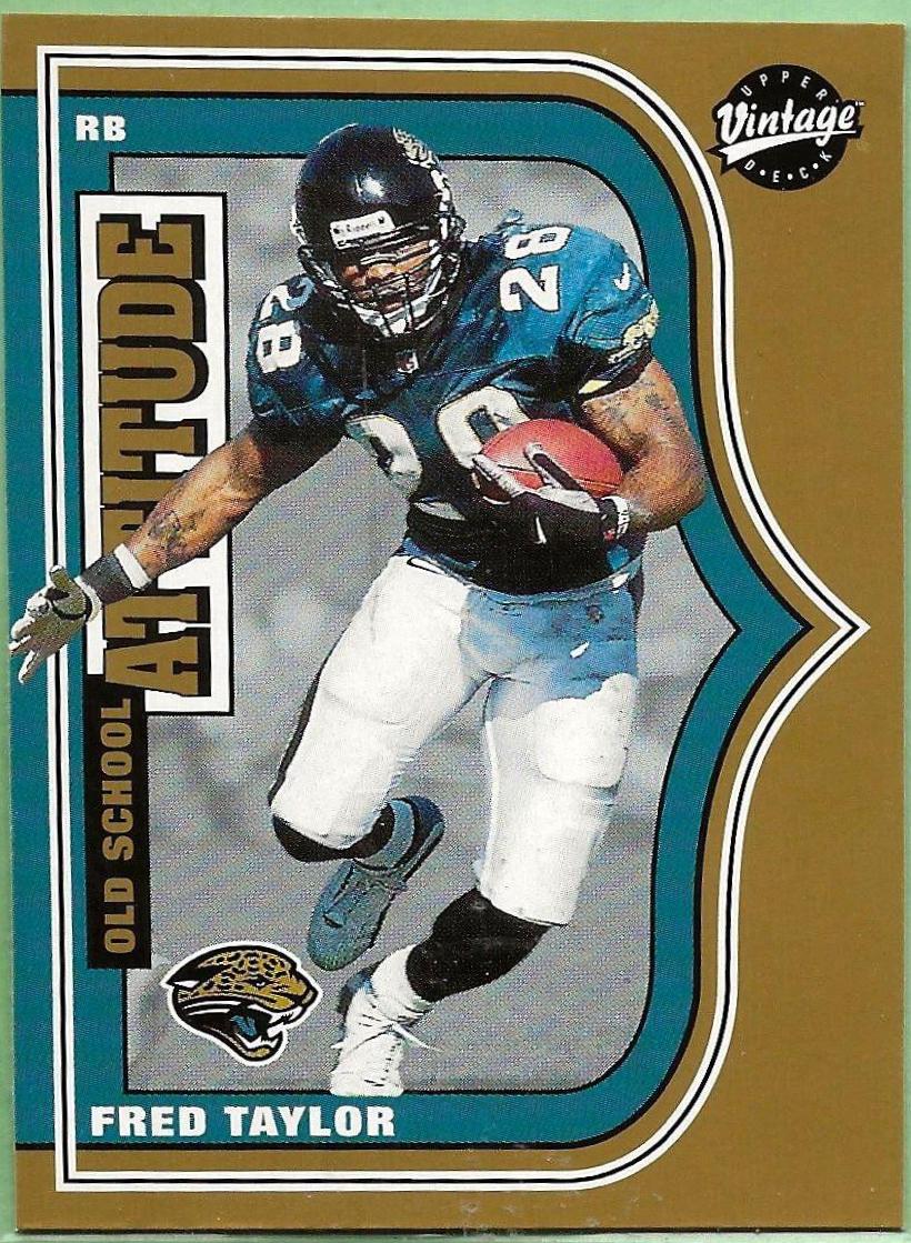 Fred Taylor #OS8 Football Cards 2001 Upper Deck Vintage Old School Attitude