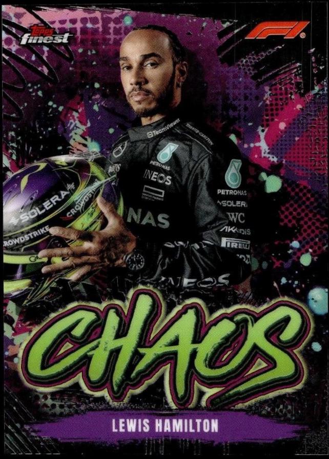 Lewis Hamilton #CH-6 Racing Cards 2024 Topps Finest Formula 1 Chaos