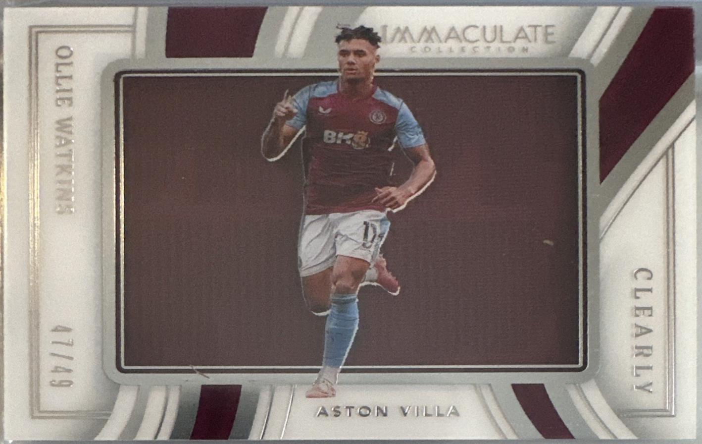 Ollie Watkins #CJ-OW 2023 Panini Immaculate Clearly Jersey Soccer