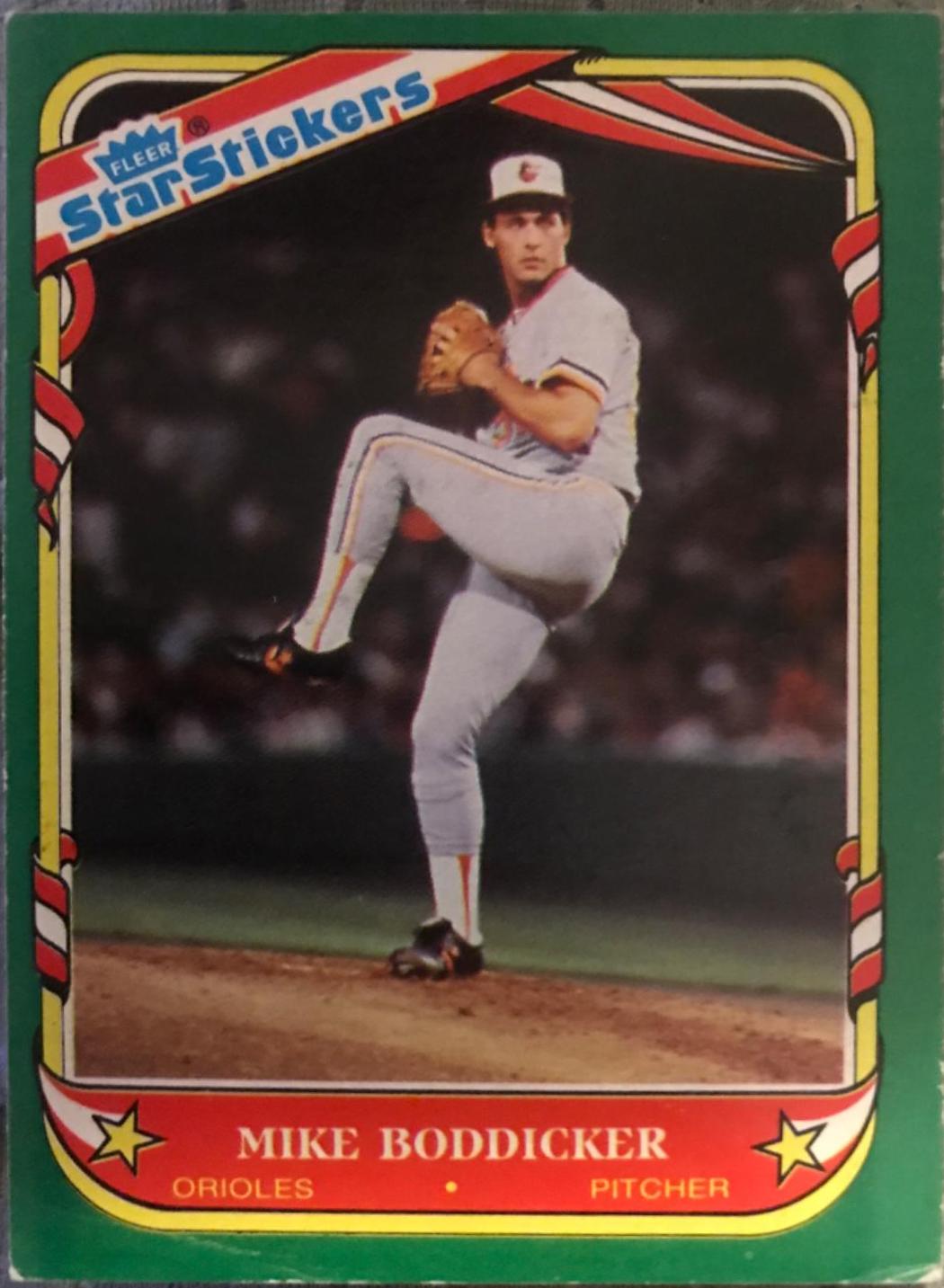 Mike Boddicker #11 Baseball Cards 1987 Fleer Star Stickers