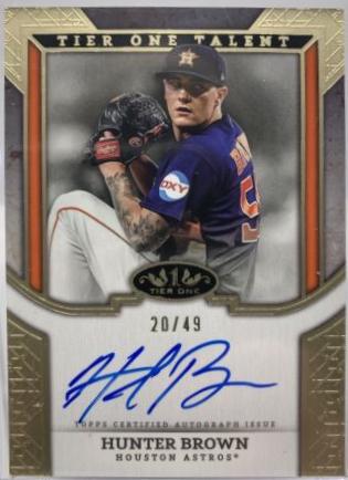 Hunter Brown #T1TA-HB 2024 Topps Tier One Baseball Talent Autographs