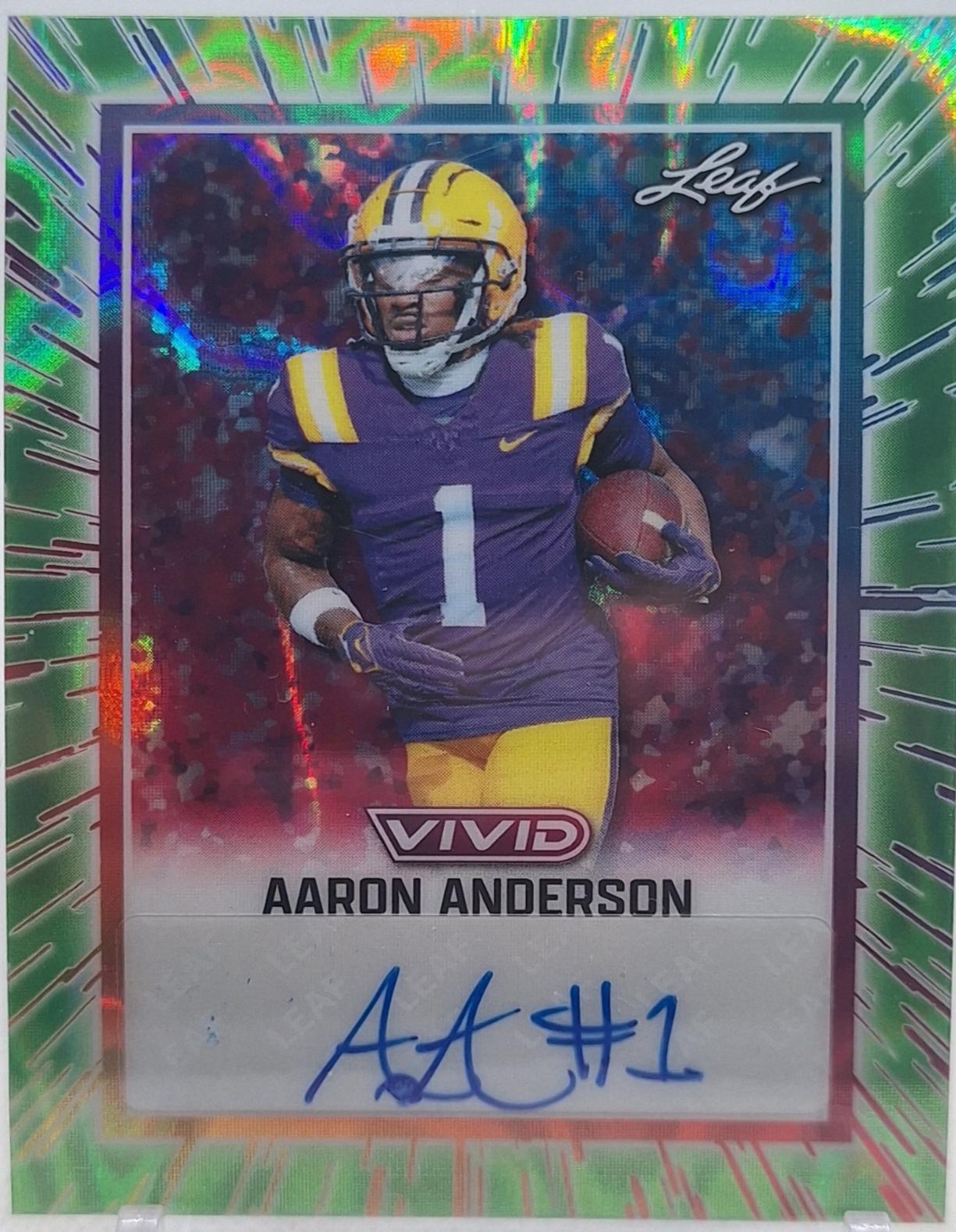 Aaron Anderson #BA-AA1 2025 Leaf Vivid Football Autographs