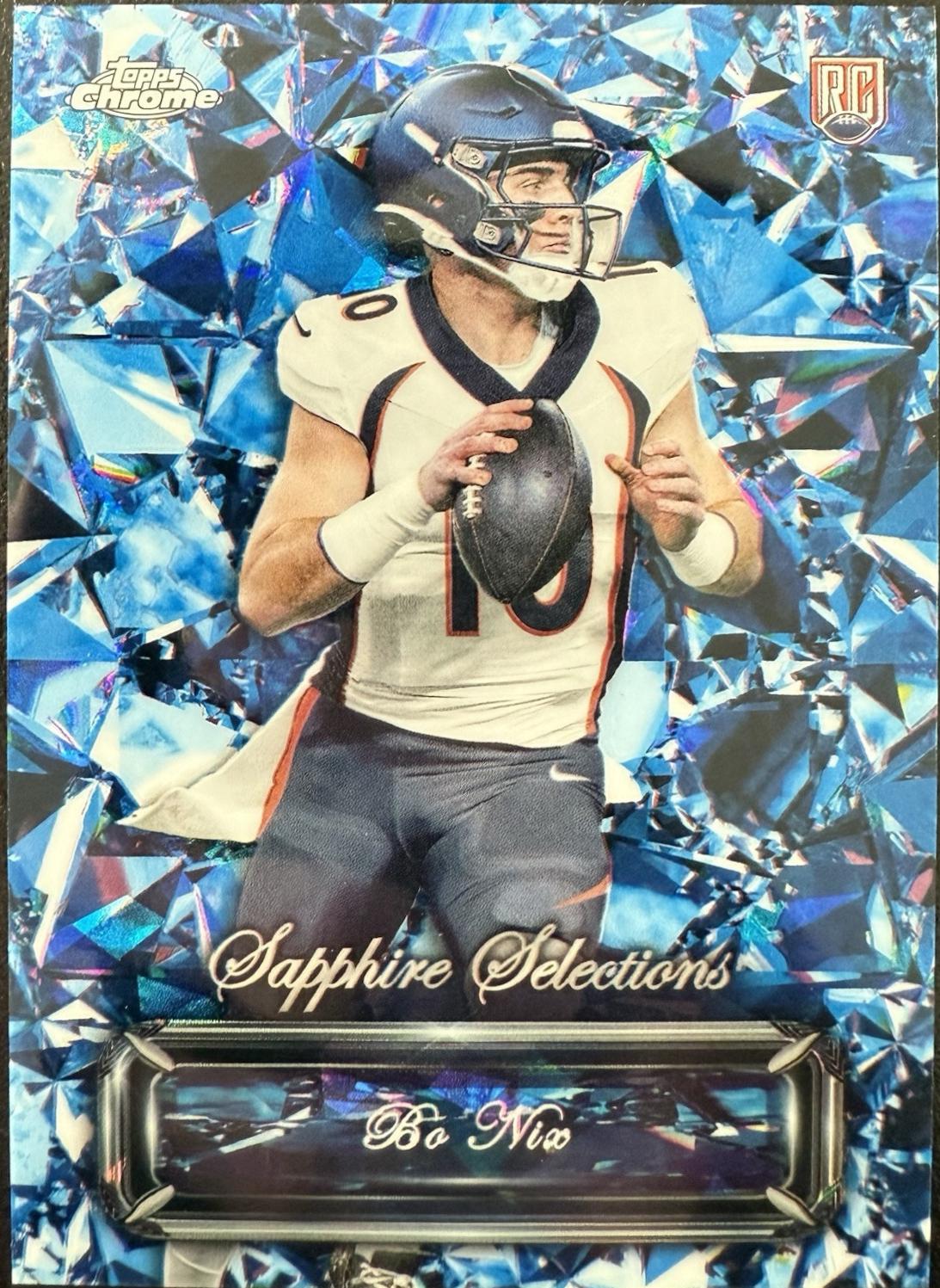 Bo Nix #SS-4 Football Cards 2024 Topps Chrome Sapphire Selections